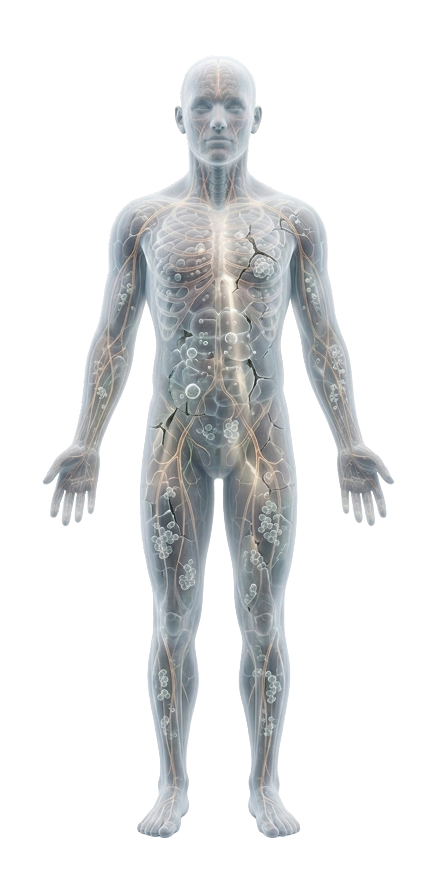 Cross-section illustration of skin showing bacterial buildup