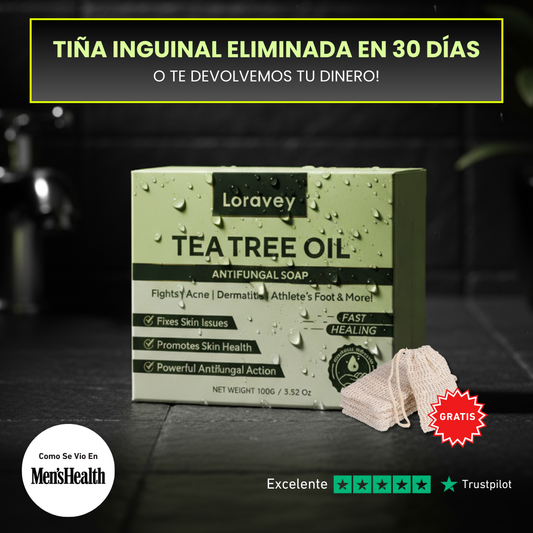 Jabón Antifúngico Loravey® Barra Para Alivio de Tiña Inguinal