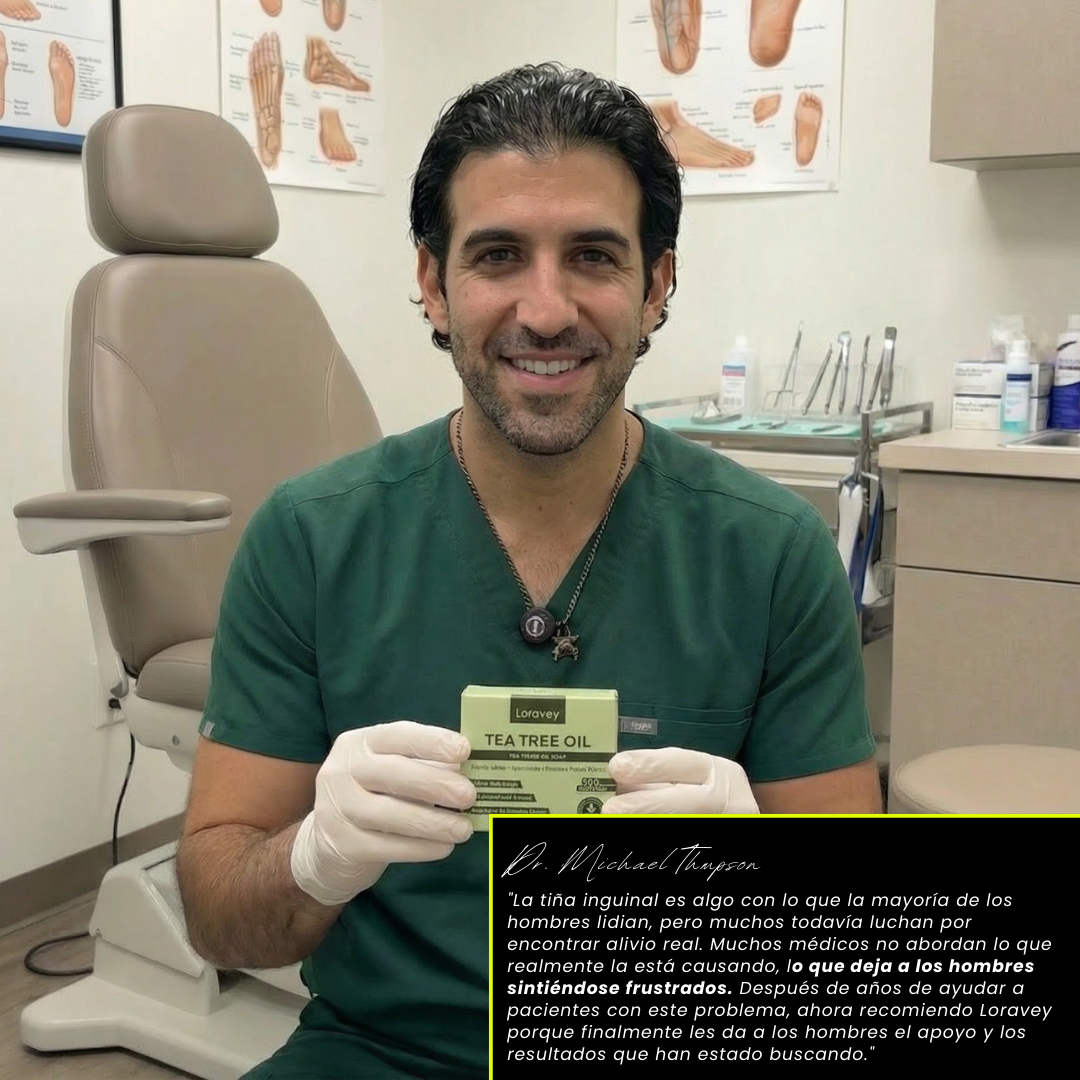 Jabón Antifúngico Loravey® Barra Para Alivio de Tiña Inguinal