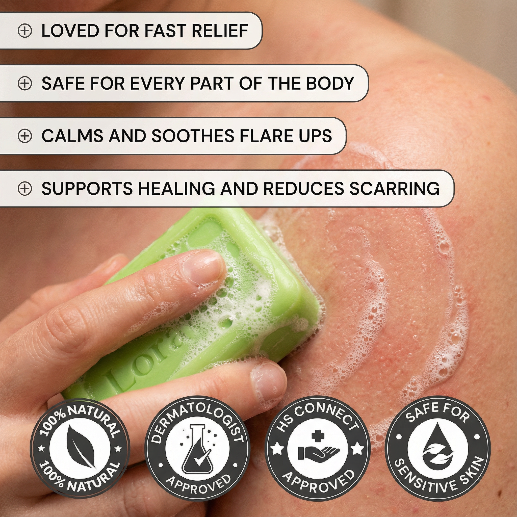 Loravey® Antimicrobial Relief Soap Bar